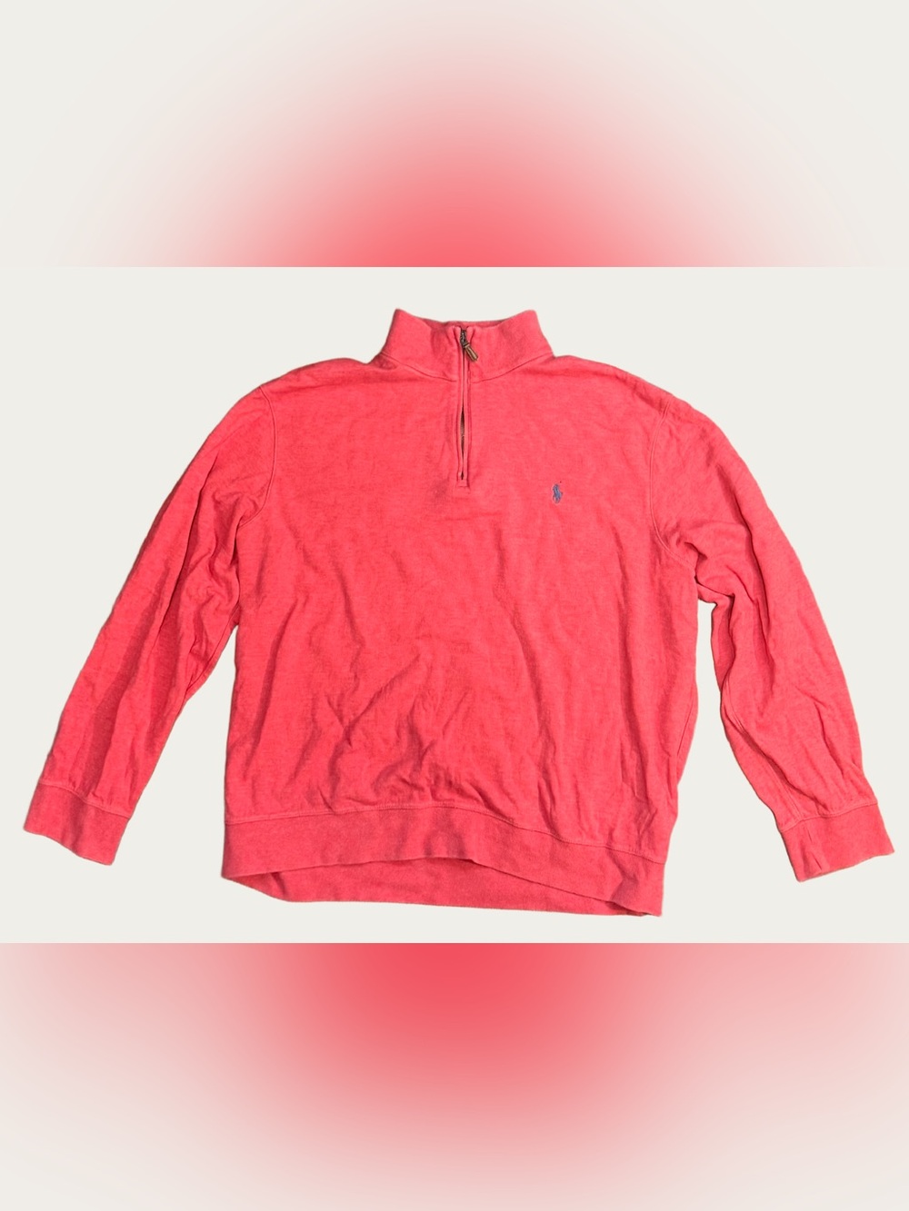 Ralph Lauren Coral-Red Half-Zip Pullover